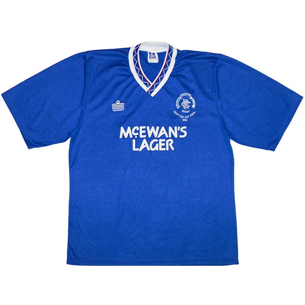 Camiseta Rangers Replica Primera Ropa Retro 1992 Azul